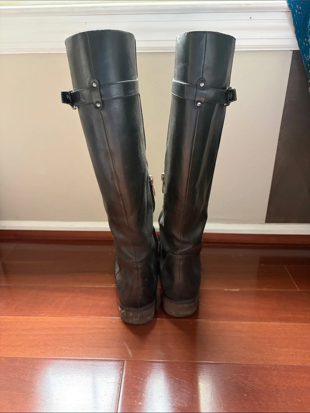 Sam Edelman Black Leather Riding Boots